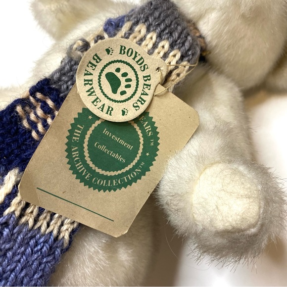 Boyds Bears Marvin P Snowbeary Retired Vintage Plush Teddy Bear Snowman NWT - Picture 5 of 13